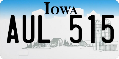 IA license plate AUL515