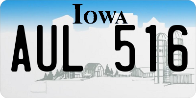 IA license plate AUL516