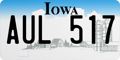 IA license plate AUL517