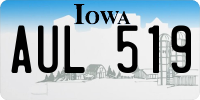 IA license plate AUL519
