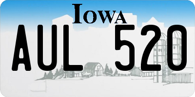 IA license plate AUL520