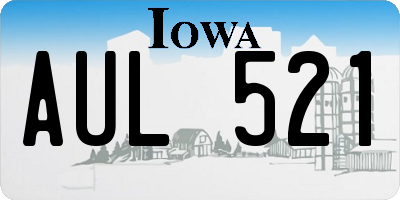 IA license plate AUL521