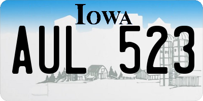 IA license plate AUL523
