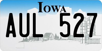 IA license plate AUL527