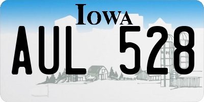 IA license plate AUL528