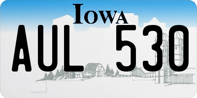 IA license plate AUL530