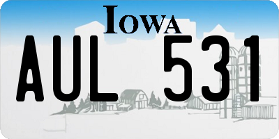 IA license plate AUL531
