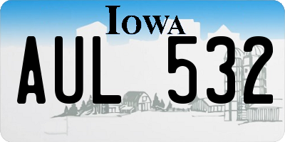 IA license plate AUL532