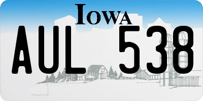 IA license plate AUL538