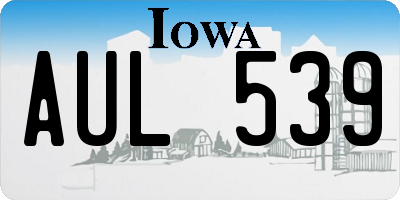 IA license plate AUL539
