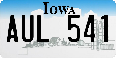 IA license plate AUL541