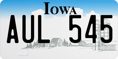 IA license plate AUL545