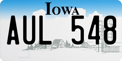 IA license plate AUL548