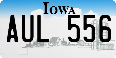 IA license plate AUL556