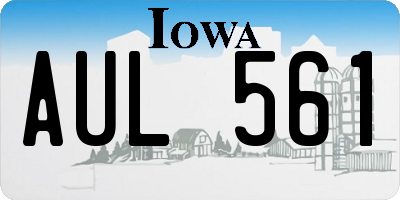IA license plate AUL561