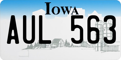 IA license plate AUL563