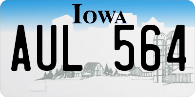 IA license plate AUL564