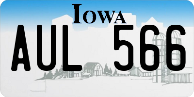 IA license plate AUL566