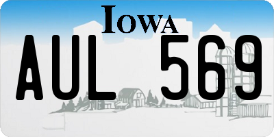 IA license plate AUL569
