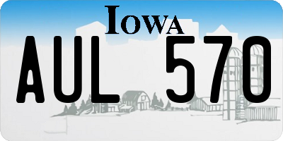 IA license plate AUL570