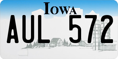 IA license plate AUL572