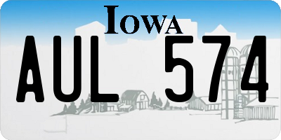 IA license plate AUL574