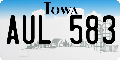 IA license plate AUL583