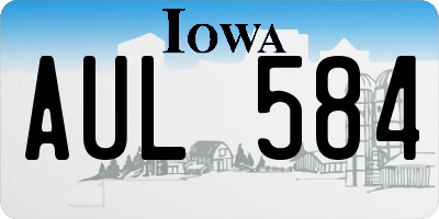 IA license plate AUL584