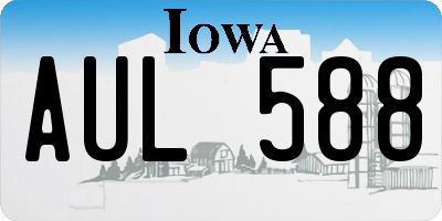 IA license plate AUL588