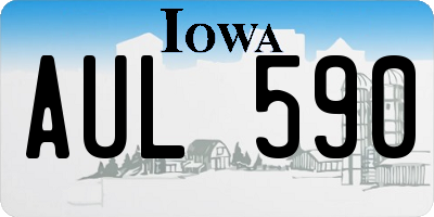 IA license plate AUL590