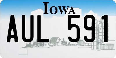IA license plate AUL591