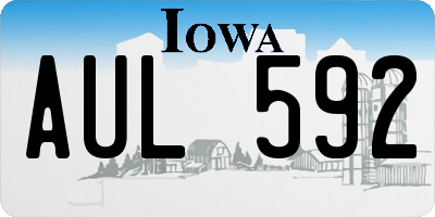 IA license plate AUL592