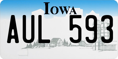 IA license plate AUL593