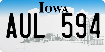 IA license plate AUL594