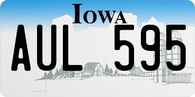 IA license plate AUL595