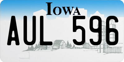 IA license plate AUL596