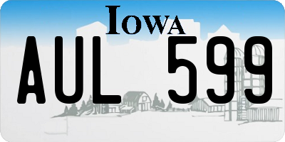 IA license plate AUL599