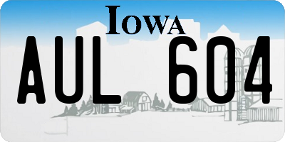 IA license plate AUL604