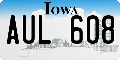IA license plate AUL608