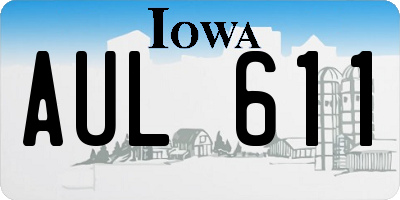 IA license plate AUL611