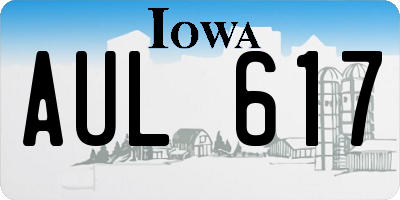 IA license plate AUL617