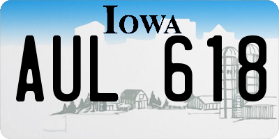 IA license plate AUL618