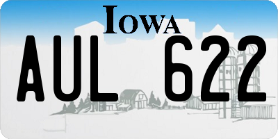 IA license plate AUL622