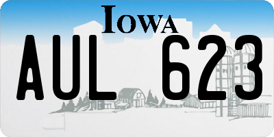 IA license plate AUL623