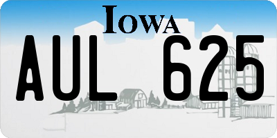 IA license plate AUL625