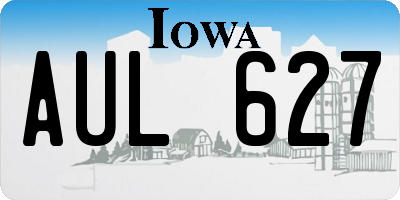 IA license plate AUL627