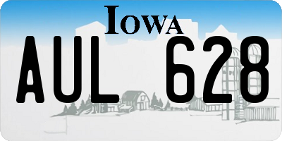 IA license plate AUL628
