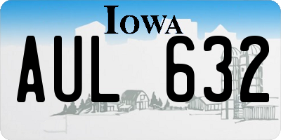 IA license plate AUL632