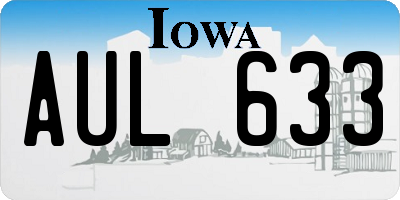 IA license plate AUL633