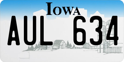 IA license plate AUL634